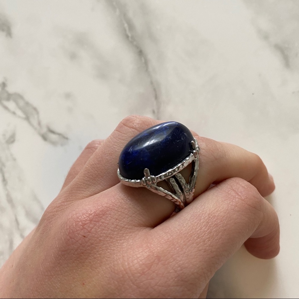 Premiere Jewelry Dark Blue Silver Ring